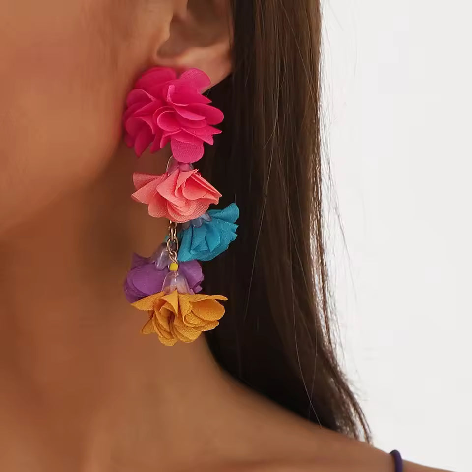 Bông Tai Hoa Phong Cách Boho